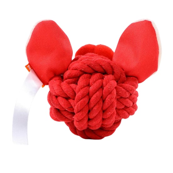 Mbw MiniFeet Wild Zwijn Touw Hondenspeelgoed (Rood) - Image 2