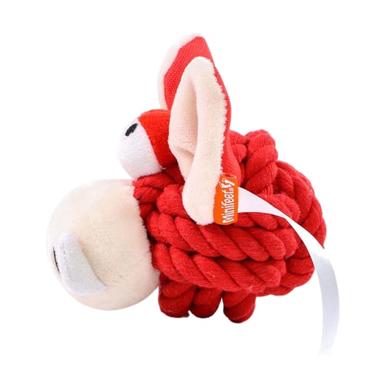 Mbw MiniFeet Wild Zwijn Touw Hondenspeelgoed (Rood) - Image 3