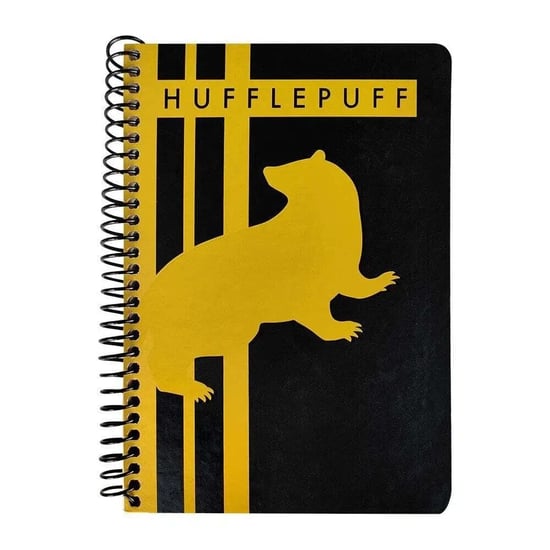 Harry Potter Tovenaarswereld Hufflepuff A5 notitieboekje (ZWART/GEEL) - Image 1
