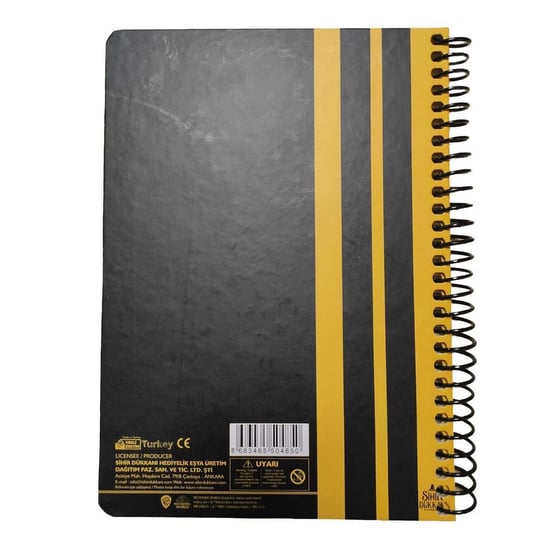 Harry Potter Tovenaarswereld Hufflepuff A5 notitieboekje (ZWART/GEEL) - Image 2