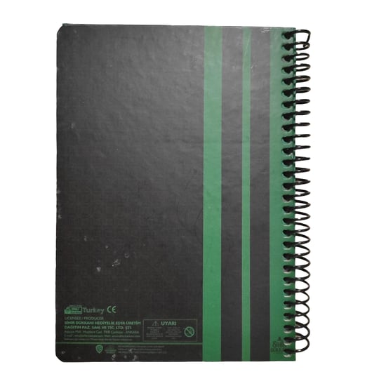 Harry Potter Tovenaarswereld Slytherin A5 notitieboekje (Zwart/Groen) - Image 2