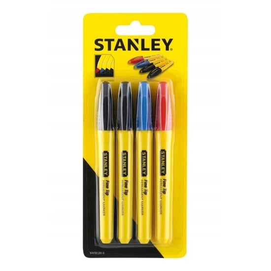 Stanley Marker (Verpakking van 4) (Geel/Blauw) - Image 2