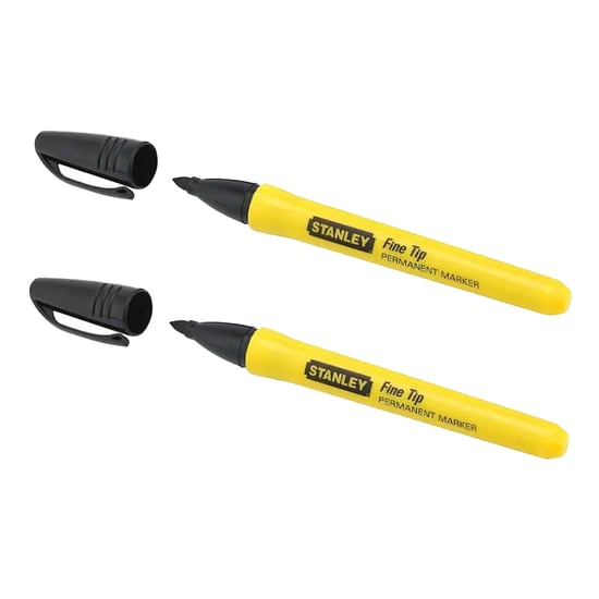 Stanley Fijne punt permanente markeerstift (Verpakking van 2) (Geel) - Image 2