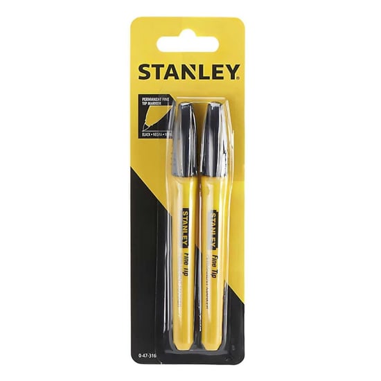 Stanley Fijne punt permanente markeerstift (Verpakking van 2) (Geel) - Image 3