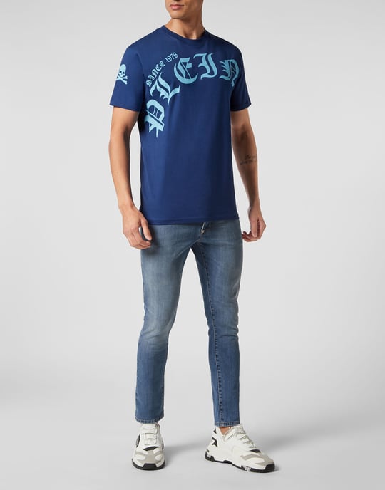 T-Shirt Rund Hals Gothic Plein - Image 3