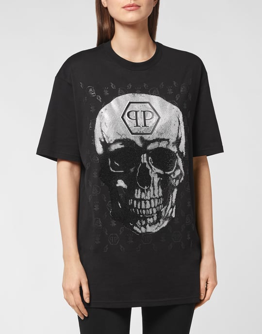 T-Shirt Rund Hals Skull And Plein - Image 3