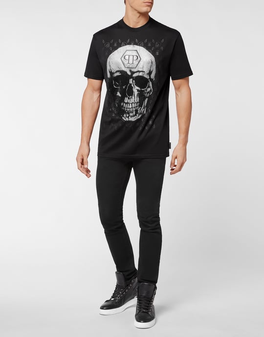 T-Shirt Rund Hals Skull And Plein - Image 5