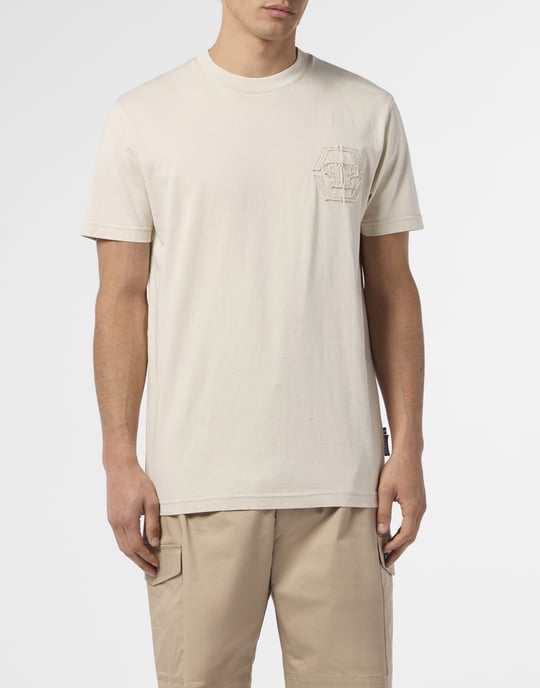 Round Neck T-Shirt Raw Edge Monogram Monogram - Image 2