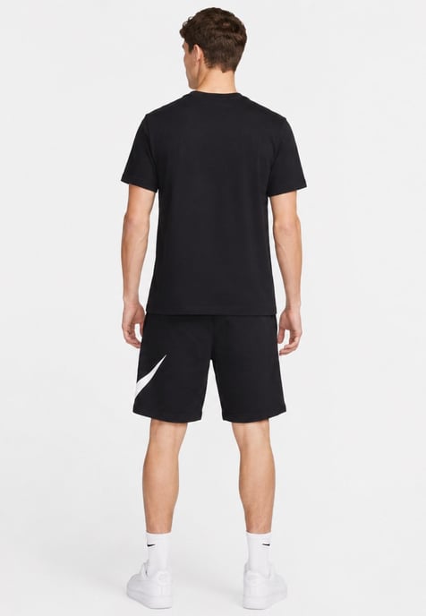 Nike Mens Tracksuit Icon Swoosh T Shirt Icon Swoosh Shorts Set in Black/Black - Image 2