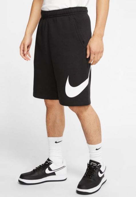 Nike Mens Tracksuit Icon Swoosh T Shirt Icon Swoosh Shorts Set in Black/Black - Image 5