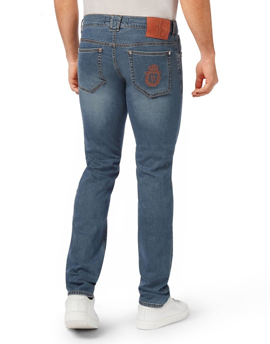 Jeans med rakt snitt och vapenmärke - Image 3