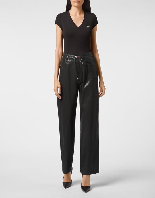 Denim Trousers Loose Fit Iconic Plein - Image 4