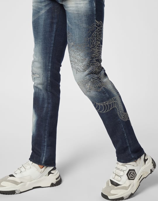 Jeans Straight Cut Dragon - Image 5