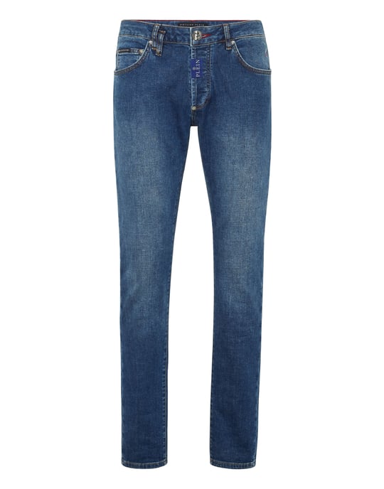 Denim Super Straight Cut Fit Trousers Hexagon - Image 1