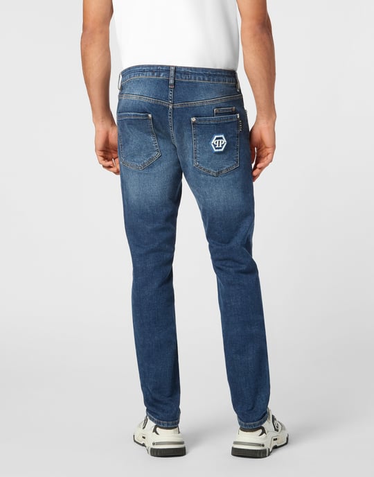 Denim Super Straight Cut Fit Trousers Hexagon - Image 4