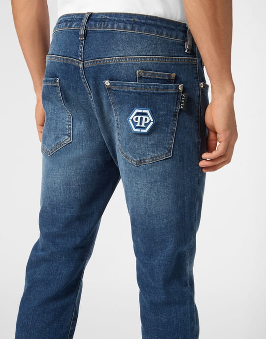 Denim Super Straight Cut Fit Trousers Hexagon - Image 5
