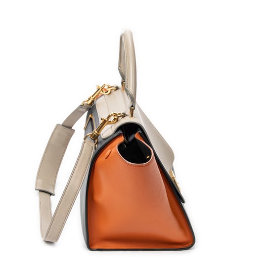 Small Tricolor Trapeze Shoulder Bag - Image 4