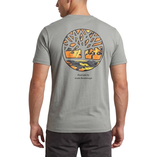 Timberland Mens T Shirts Illustrated Tree Logo Crew Neck Pullover Summer Top New - Image 2