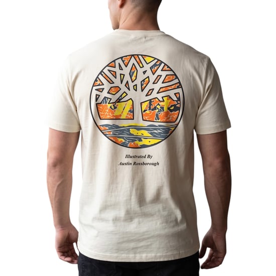 Timberland Mens T Shirts Illustrated Tree Logo Crew Neck Pullover Summer Top New - Image 2