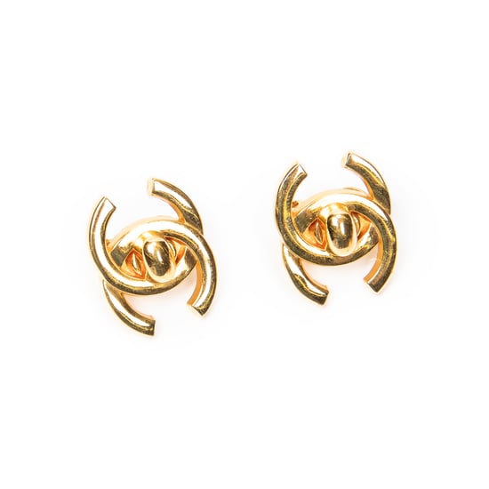 CC Turn Lock Clip On Earrings Oorbellen - Image 1