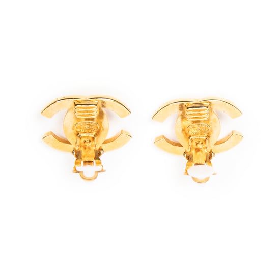 CC Turn Lock Clip On Earrings Oorbellen - Image 2