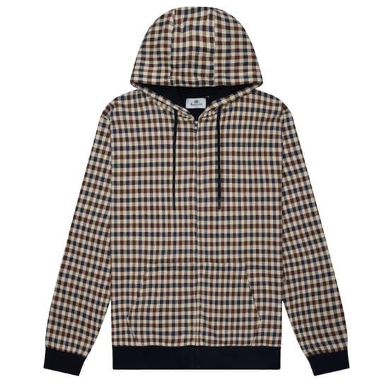 Aquascutum Active Club Check Full-zip Hoodie Navy - Image 1