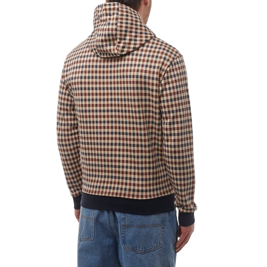 Aquascutum Active Club Check Full-zip Hoodie Navy - Image 4