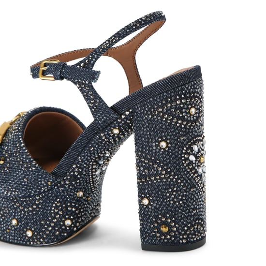 Kurt Geiger London Denim Kingsley Platform Sandals - Image 3