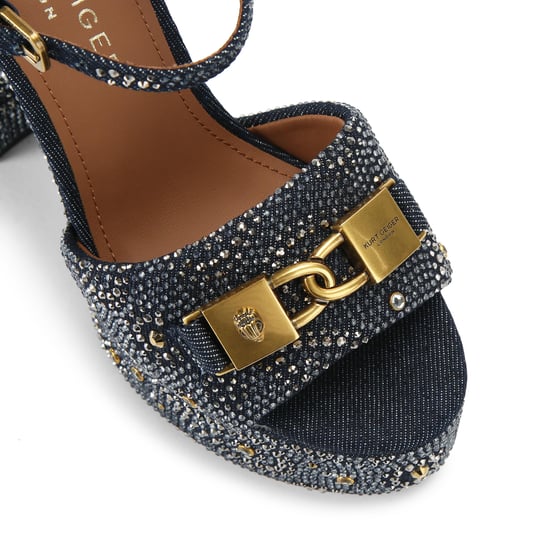Kurt Geiger London Denim Kingsley Platform Sandals - Image 4