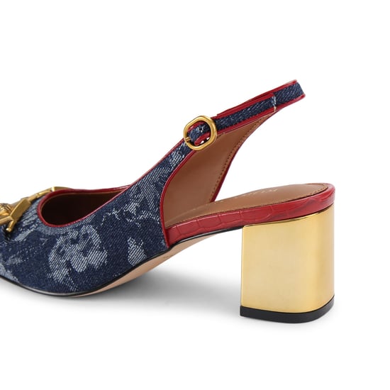 Kurt Geiger London Denim Kingsley Block Sling Heels - Image 3