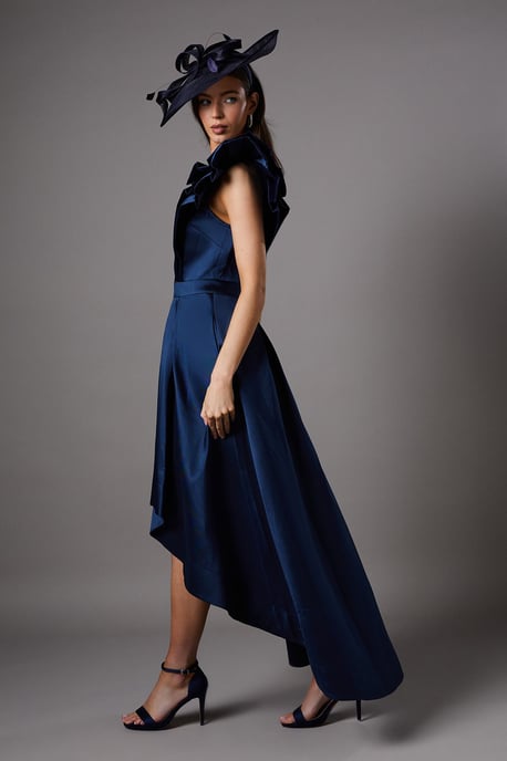 Frill Sleeve V Neck Midi Dress - Image 4