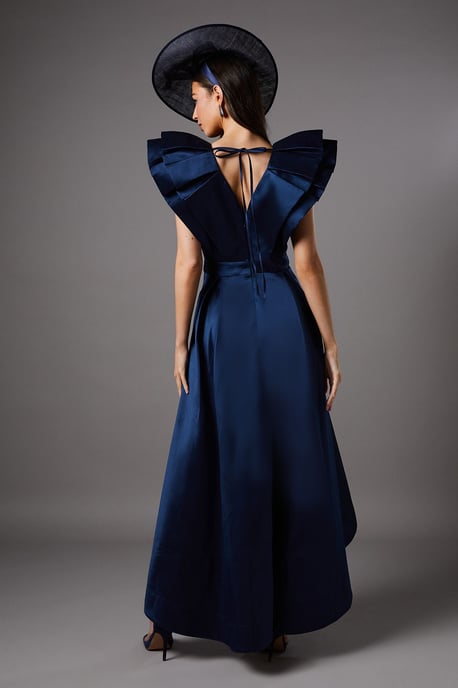 Frill Sleeve V Neck Midi Dress - Image 5