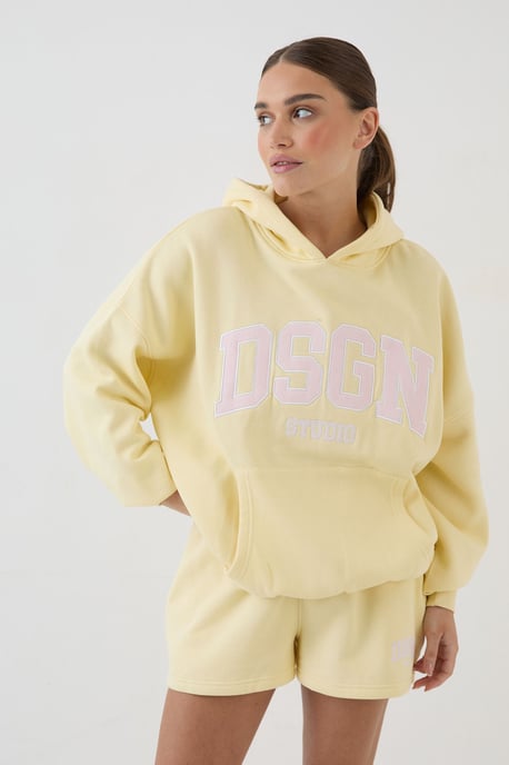 DSGN Studio Collegiate Applique Oversized Hoodie - Image 1