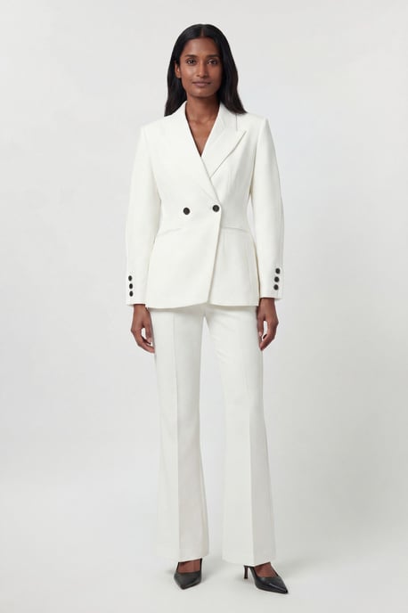 Compact Stretch Sculpted Waist Tailored Blazer - Image 1