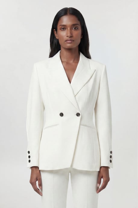Compact Stretch Sculpted Waist Tailored Blazer - Image 2