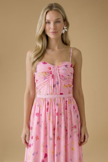 Wildflower Mesh Bandeau Maxi Dress - Image 4