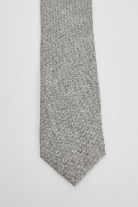 Green Linen Look Tie - Image 2