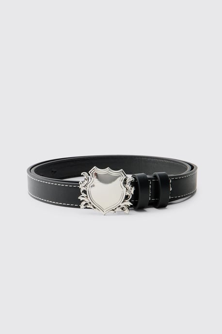 PU Crest Buckle Belt - Image 1