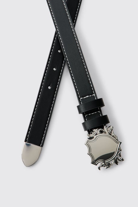 PU Crest Buckle Belt - Image 2