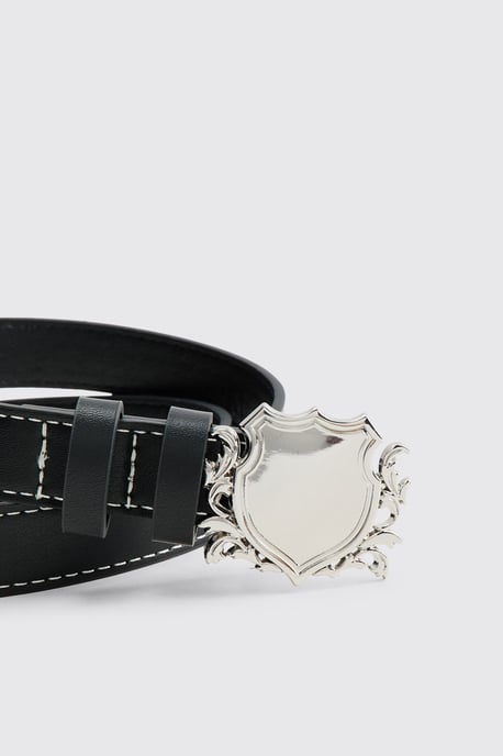 PU Crest Buckle Belt - Image 3