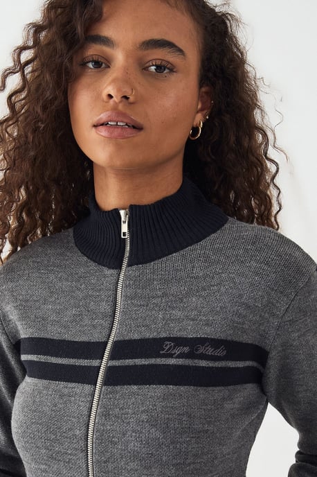 DSGN Studio Fitted Zip Through Sweatshirt - Image 4