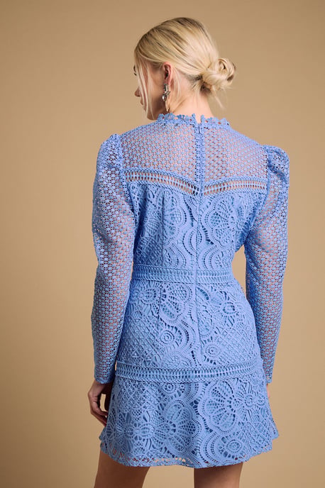 Contrast Lace Mini Dress - Image 3