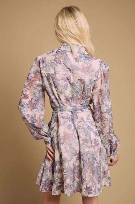 Burnout Floral Mini Dress - Image 2