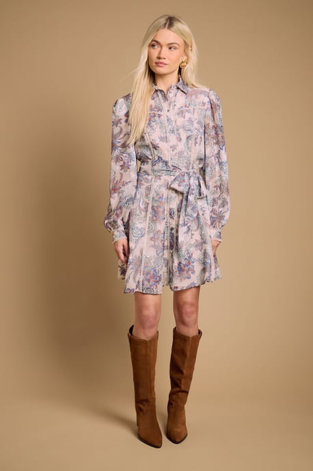 Burnout Floral Mini Dress - Image 3
