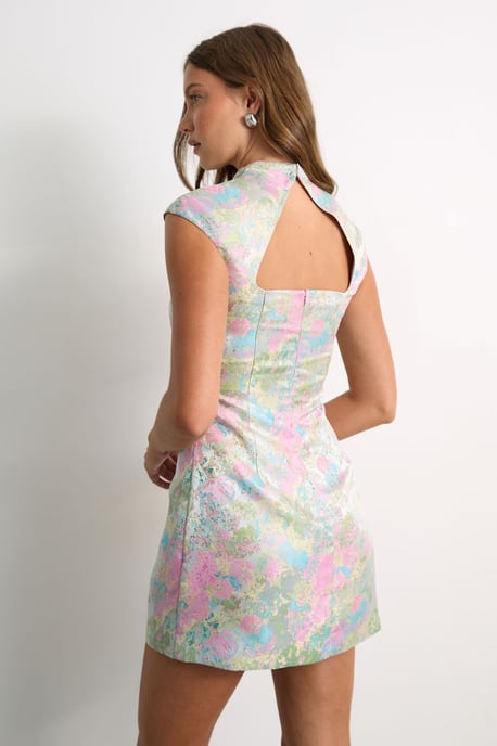 Jacquard Mini Dress - Image 3