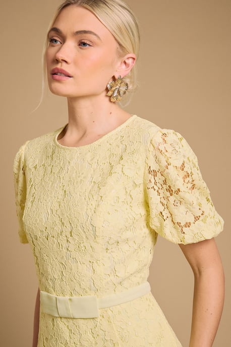 Lace Peplum Hem Mini Dress - Image 3