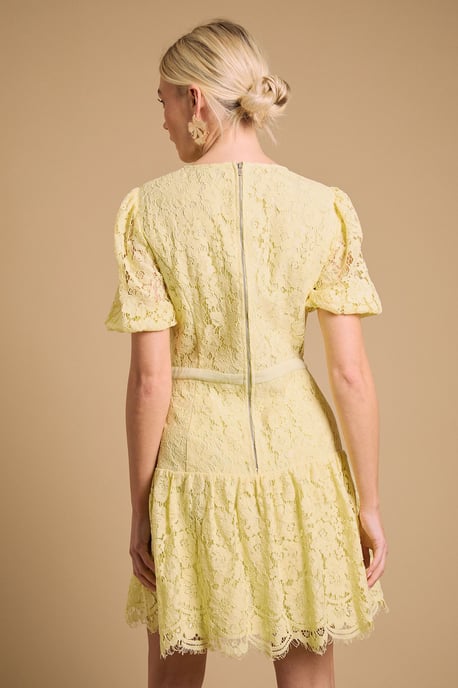 Lace Peplum Hem Mini Dress - Image 4