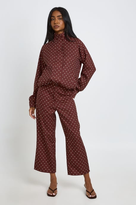 Polka Dot Funnel Neck Jacket - Image 3