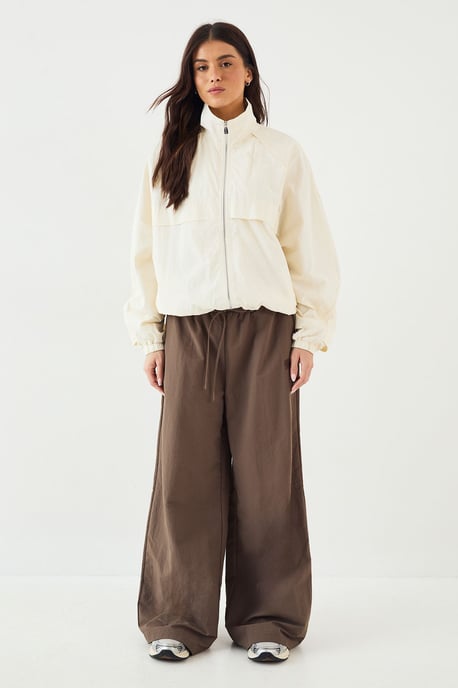 DSGN Studio Nylon Zip Through Funnel Neck Track Jacket - Image 5