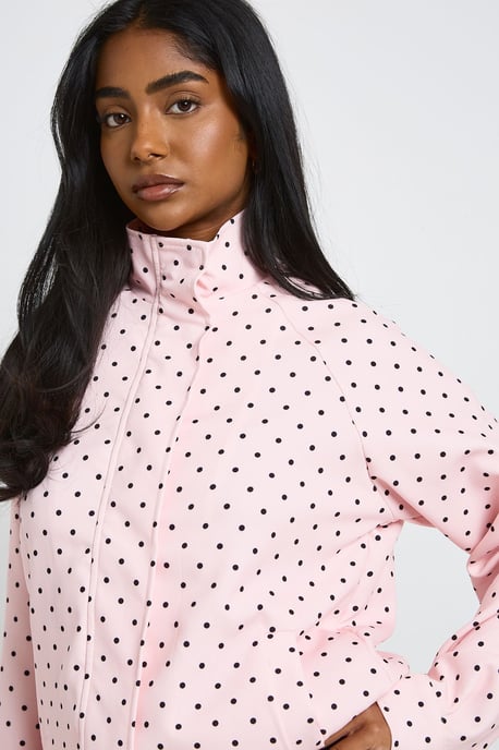 Polka Dot Funnel Neck Jacket - Image 4